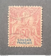 COLONIE FRANCE SOUDAN 1894 LEGENDE EN BLEU CAT YVERT N 13 - Usados