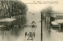 0358 - Crue De La Seine Innondation De 1910 La Porte De La Gare Quai D'Ivry L'Octroi - Distretto: 13