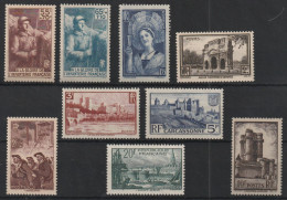 YT N° 386 à 394 - Neufs ** - MNH - Cote 182,50 € - Unused Stamps