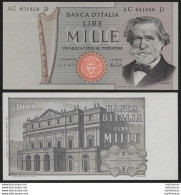 1975 Italia Lire 1.000 Verdi II° FDS Rif. BI 721 Alfa - Other & Unclassified