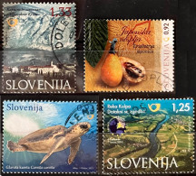 SLOVENIA 2013 Flora, Nature, Religion & Fauna 4 Postally Used Stamps MICHEL # 996,999,1000,1026 - Eslovenia