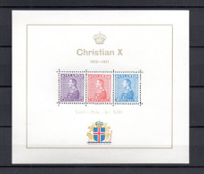 Iceland 1937 Old Sheet King Christian X Stamps (Michel Bl.1) Nice MNH - Nuevos