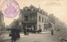 Fougères * Rue Des Feuteries Et Rue Kléber * Café ROGER BARON * + CACHET Place , Commandant D'armes - Fougeres