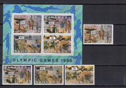 Bahamas 1988 Olympic Games Seoul, Basketball Etc. Set Of 4 + S/s MNH - Ete 1988: Séoul