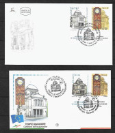 2004 Joint/Congiunta Israel And Italy, BOTH FDC'S WITH 2 STAMPS: Centennial Synagogue Of Rome - Emissions Communes