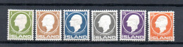 Iceland 1911 Set Jon Sigurdsson Stamps (Michel 63/68) Nice MLH - Ongebruikt