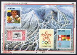 Bolivia 1988 Olympic Games Calgary S/s MNH -scarce- - Winter 1988: Calgary