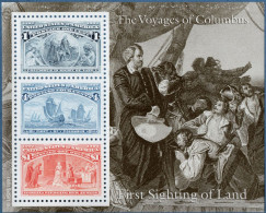 USA 1992 Christopher Columbus $ 1 + 1 & 4 C Block Issue MNH From Block Set Discovery Of America, First Sighting Of Land - Andere & Zonder Classificatie