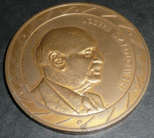 Rare Médaille En Bronze Joseph Szydlowski TURBOMECA 1938-1988 50 Ans - Profesionales / De Sociedad