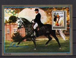 Bolivia 1987 Olympic Games Seoul, Equestrian S/s MNH -scarce- - Verano 1988: Seúl