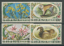 Ghana 1972 Einheimische Pflanzen Und Tiere 468/71 A Postfrisch - Ghana (1957-...)