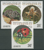 Kongo (Brazzaville) 1994 Vogelspinne Marienkäfer 1417/19 Postfrisch - Mint/hinged