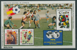 Bolivien 1982 Fußball-WM Spanien Block 124 Postfrisch (C22863) - Bolivien