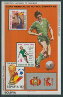 Bolivien 1982 Fußball-WM Spanien Block 125 Postfrisch (C22864) - Bolivië