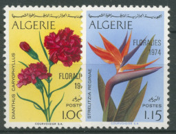 Algerien 1974 Gartenschau Florales '74 Blumen Nelke Strelitzie 628/29 Postfrisch - Algérie (1962-...)