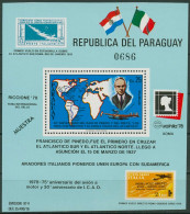 Paraguay 1978 Franc. De Pinedo Weltkarte Block 327 "Muster" Postfrisch (C95531) - Paraguay