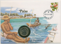 Palau 1988 Fischerboote Numisbrief Mit 1/4 Dollar Amerika (N398) - Altri & Non Classificati