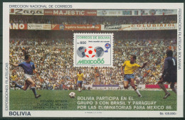 Bolivien 1985 Fußball-WM Mexiko'86 Block 144 Postfrisch (C95597) - Bolivie