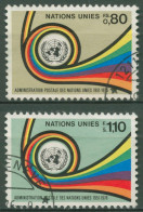 UNO Genf 1976 Postverwaltung Posthorn 60/61 Gestempelt - Usati