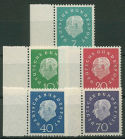 Bund 1959 Heuss Medaillon Bogenmarken 302/06 Rand Links Postfrisch - Nuovi
