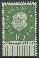 Bund 1959 Heuss Medaillon Bogenmarken Unterrand 303 W UR Gestempelt - Gebruikt