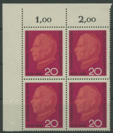 Bund 1966 Kardinal Cl. A. Graf Galen 505 4er-Block Ecke 1 Postfrisch (R80013) - Nuovi