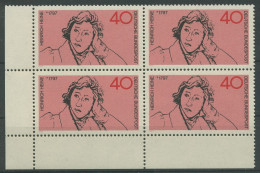 Bund 1972 Heinrich Heine 750 4er-Block Ecke 3 Postfrisch (R80081) - Ongebruikt