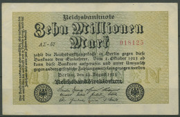 Dt. Reich 10 Millionen Mark 1923, DEU-118g FZ AΣ, Leicht Gebraucht (K1230) - 10 Mio. Mark