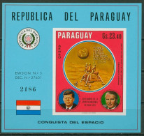 Paraguay 1970 Goldmedaille V. Braun, Kennedy Block 137 Postfrisch (C18757) - Paraguay