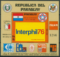 Paraguay 1976 Briefmarkenausstellung INTERPHIL76 Block 275 Postfrisch (C80459) - Paraguay