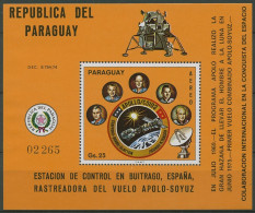 Paraguay 1976 APOLLO - SOJUS Weltraumunternehmen Block 272 Postfrisch (C18791) - Paraguay