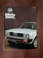 (30) DOCUMENT Commercial  ALFA ROMEO  Alfetta 2000L - Automovilismo