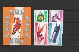 Bulgaria 1987 Olympic Games Calgary Set Of 4 + S/s MNH - Inverno1988: Calgary