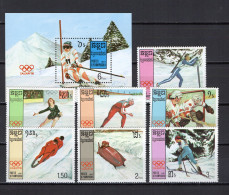 Cambodia 1987 Olympic Games Calgary Set Of 7 + S/s MNH - Inverno1988: Calgary