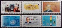 Northern Cyprus 1995, Different Anniversaries, MNH Stamps Set - Ungebraucht