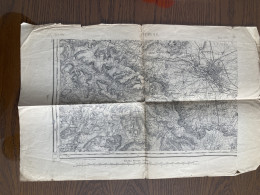 Carte D'état Major REIMS S.O. 1889 1896 SAINT EUPHRAISE ET CLAIRIZET Bouilly Coulommes-La-Montagne Aubilly Pargny-Les-Re - Carte Geographique