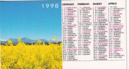 Calendarietto - Anno 1998 - Formato Piccolo : 1991-00