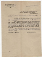 1944. WWII SERBIA,GERMAN OCCUPATION,BELGRADE,AVALA BANK LETTER TO MILITARY COMMAND SOUTH/EAST REGARDING BOND EXTENSION - Serbia