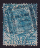 STRAITS SETTLEMENTS 1867 12c Wmk.CC Sc#14 - USED "D14" Cancel @P644 - Straits Settlements