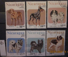 NICARAGUA ~ 1987 ~ S.G. NUMBERS 2878 - 2883, ~ 'LOT B'. ~ DOGS. ~ VFU #03508 - Nicaragua