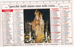 Calendarietto - Basilica Parrocchia S.eustorgio - Milano - Anno 1998 - Kleinformat : 1991-00