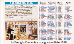 Calendarietto - Basilica Santuario S.domenico - Bologna -anno 1998 - Kleinformat : 1991-00