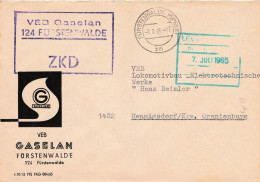 DDR Brief ZKD 1965 VEB Gaselan Fürstenwalde - Zentraler Kurierdienst