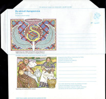 GREAT BRITAIN(1982) Highland Dress. Women Spinning Wool. 24p Illustrated Aerogramme. - Stamped Stationery, Airletters & Aerogrammes