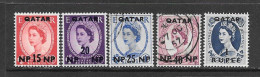 Qatar QEII 5 Stamps 1950s MNH/ Used - Qatar