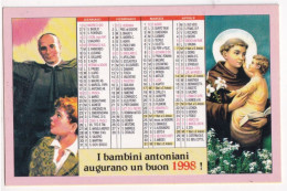 Calendarietto - Istituto Antoniano P.annible Di Francia - Padri Rogazionisti - Palermo - Anno 1998 - Petit Format : 1991-00