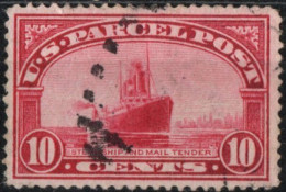 USA 1912 Parcel Stamps 10 C Cancelled Steamship And Mail Tender - Paketmarken