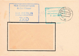 DDR Brief ZKD 1965 VEB Elektrokeramik Arthur Winzer - Servizio Centrale Delle Poste