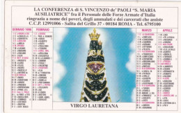 Calendarietto - La Conferenza Di S.vincenzo Dè Paoli - Maria Ausiliatrice - Roma Virgo Laurentana - Anno 1998 - Petit Format : 1991-00