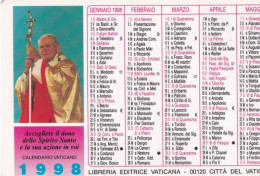 Calendarietto - Libreria Editrice Vaticana - Citta Del Vaticano - Anno 1998 - Petit Format : 1991-00